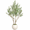 Pianta artificiale di Ulivo con vaso decorativo, altezza 150 cm, Verde
