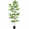 Albero Artificiale da Interno 180cm Verde con Vaso Nero