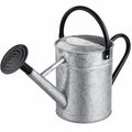 Annaffiatoio in Metallo Zincato con Manico Nero 5.5L
