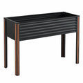 Fioriera rialzata in acciaio nero per giardino 120x60x80 cm