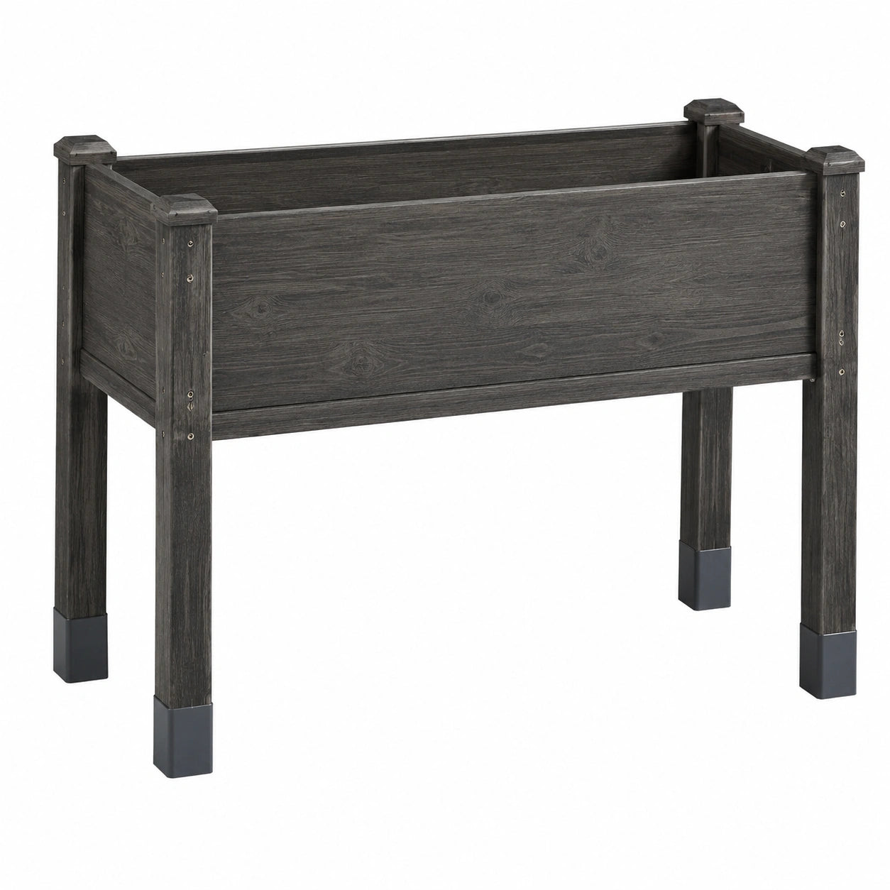 Fioriera da Giardino Alta in Plastica Rinforzata Grigio