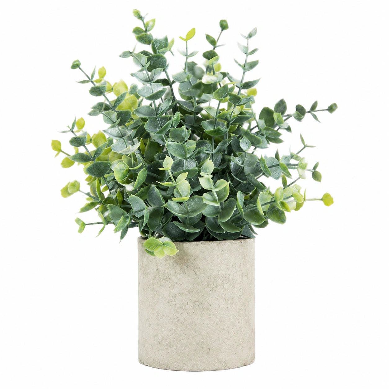 Pianta Artificiale in Vaso di Cemento, Verde