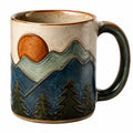 Tazza in Ceramica con Motivo Montagna, 350ml