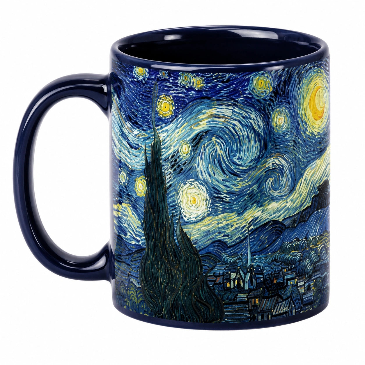 Tazza in ceramica con stampa Notte Stellata - Blu